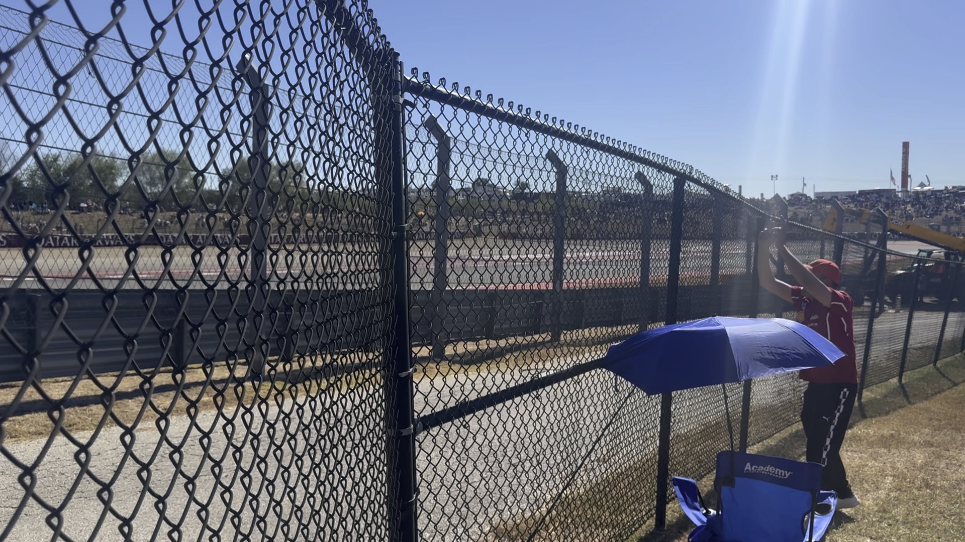 Chain link temporary fence panels on a construction site in Pensacola